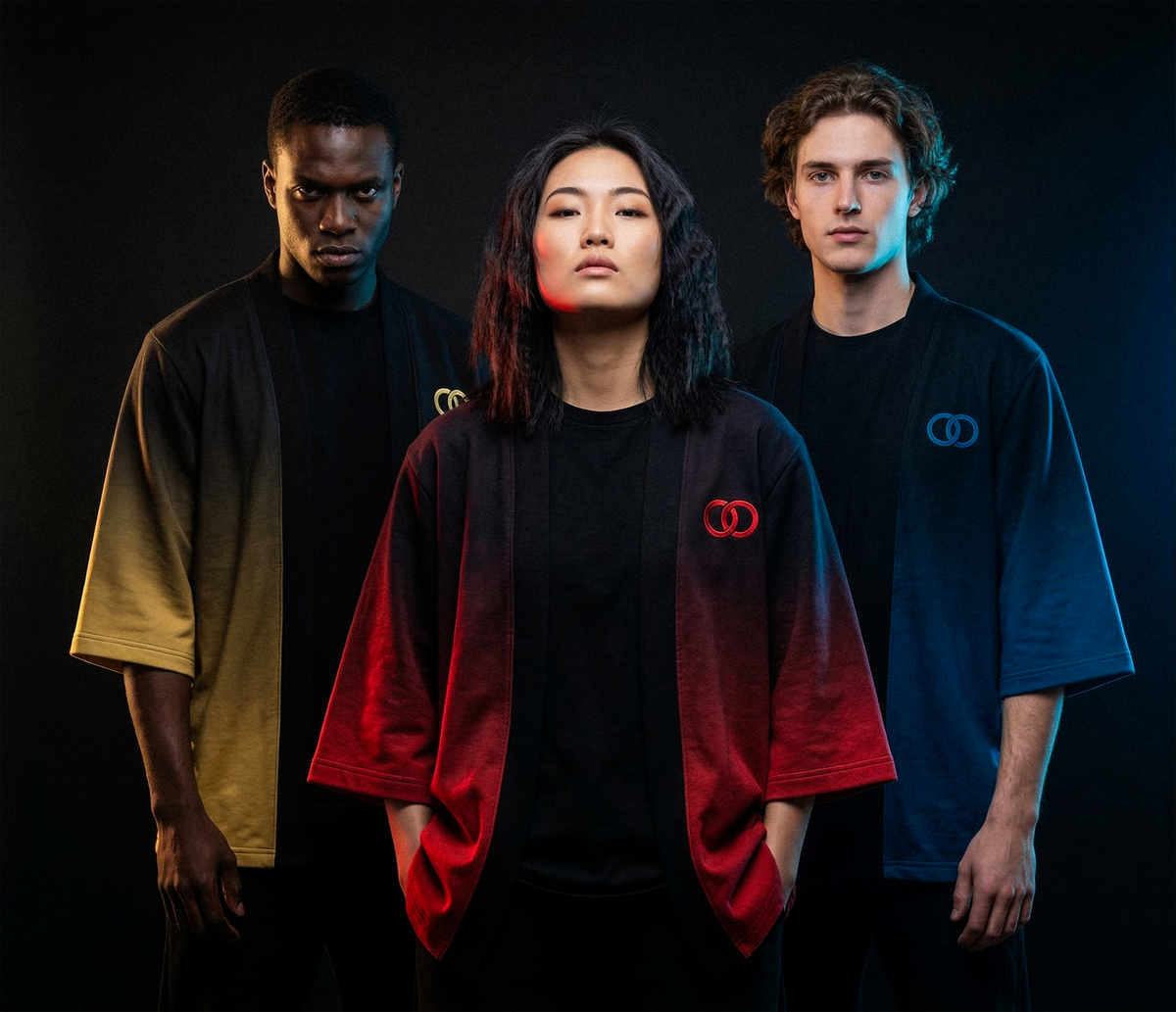 Haori Linkup en coton sergé biologique, fabriqué en France