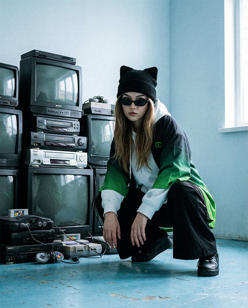 Haori Inversion Vert en coton sergé biologique — vue 2 sur 6
